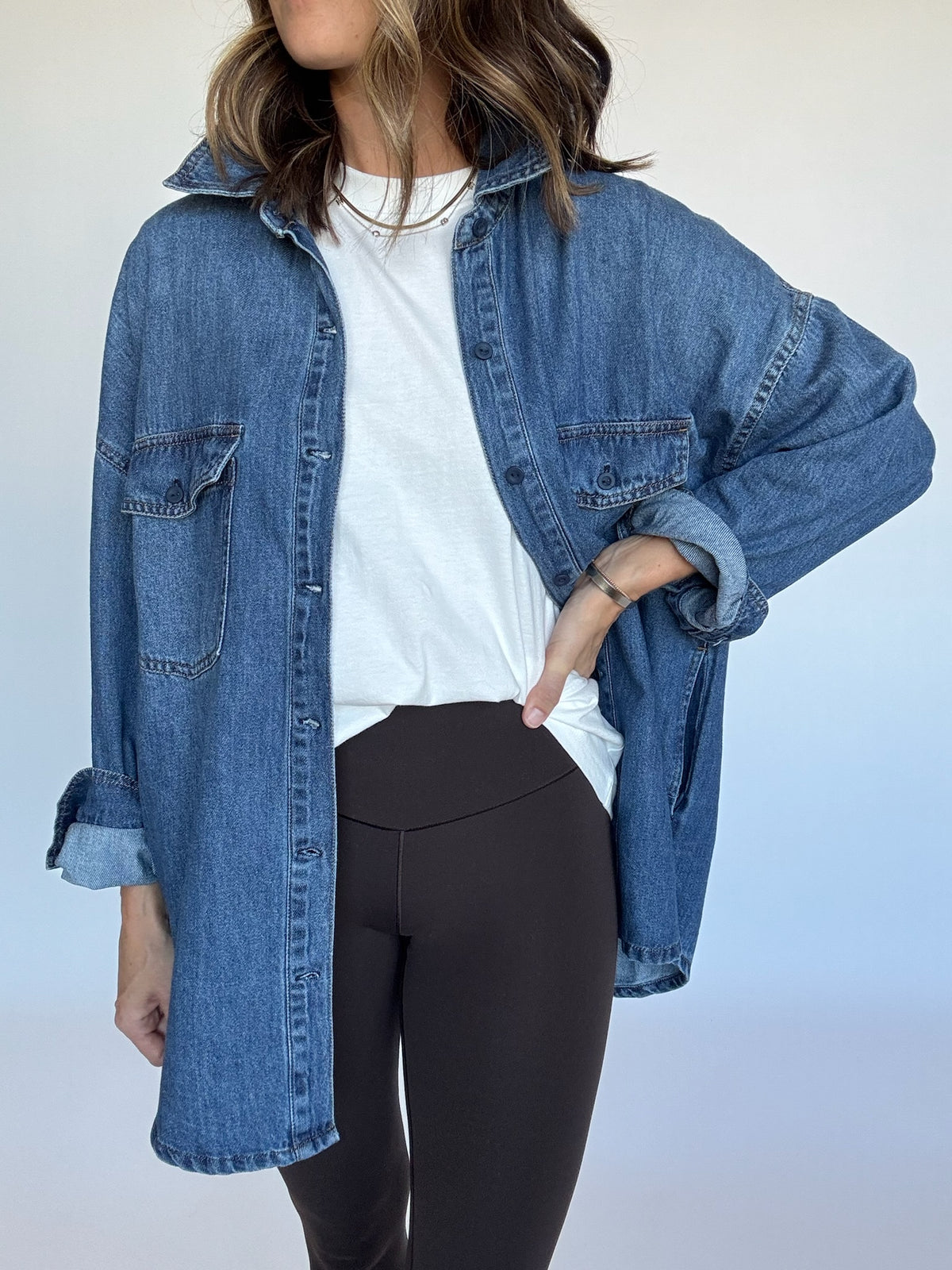 Adeline Denim Oversized Shirt Jacket