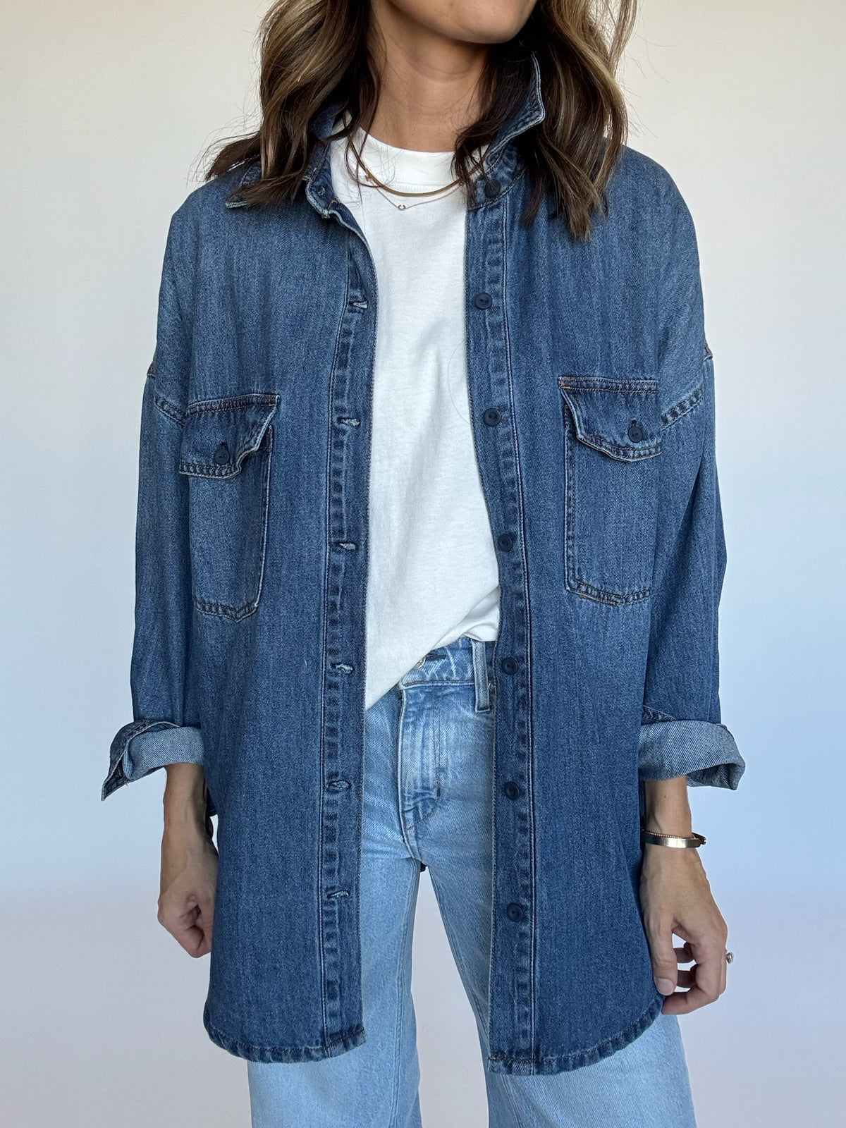 Adeline Denim Oversized Shirt Jacket