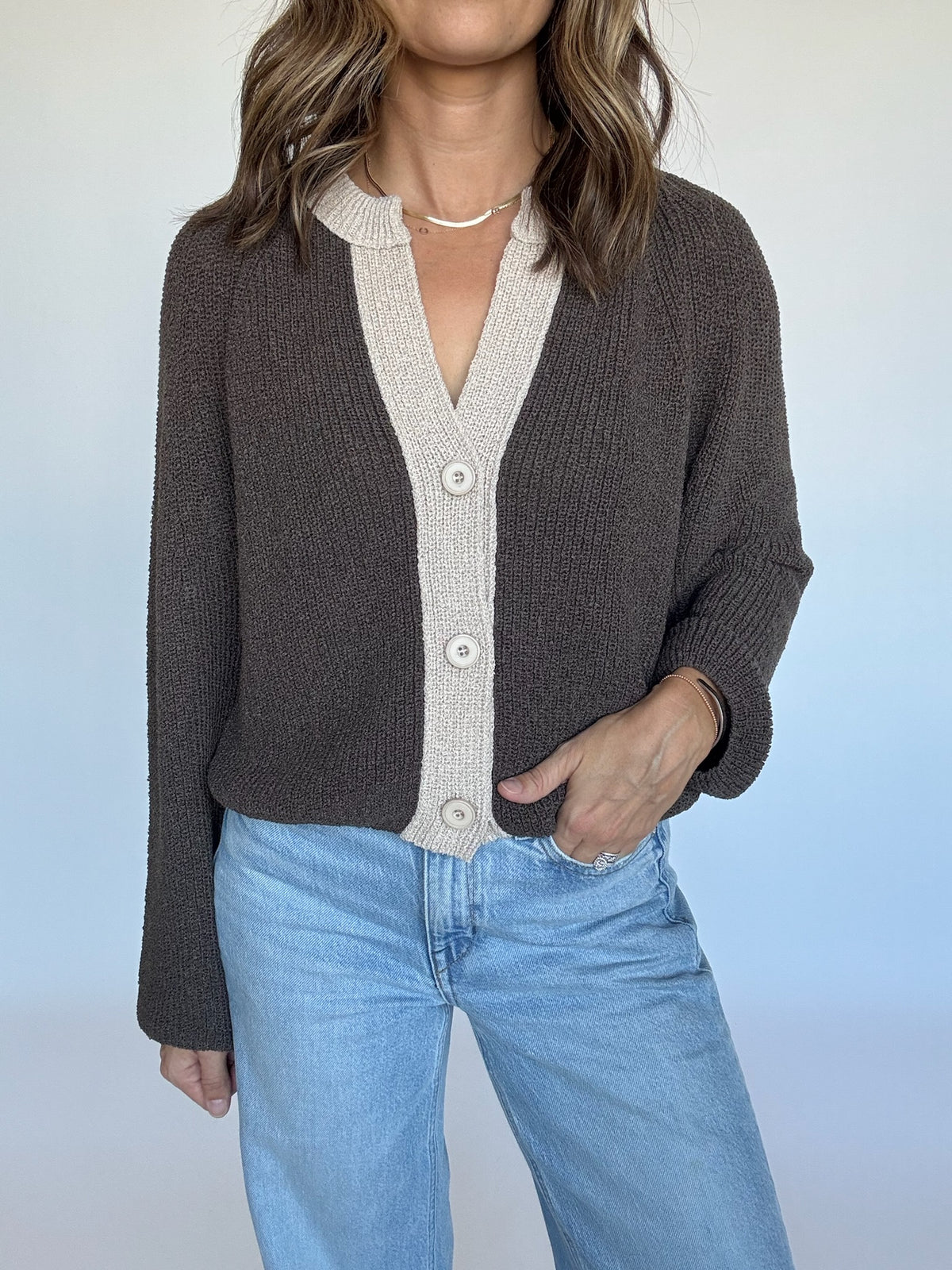 Palmer Contrast Cardigan