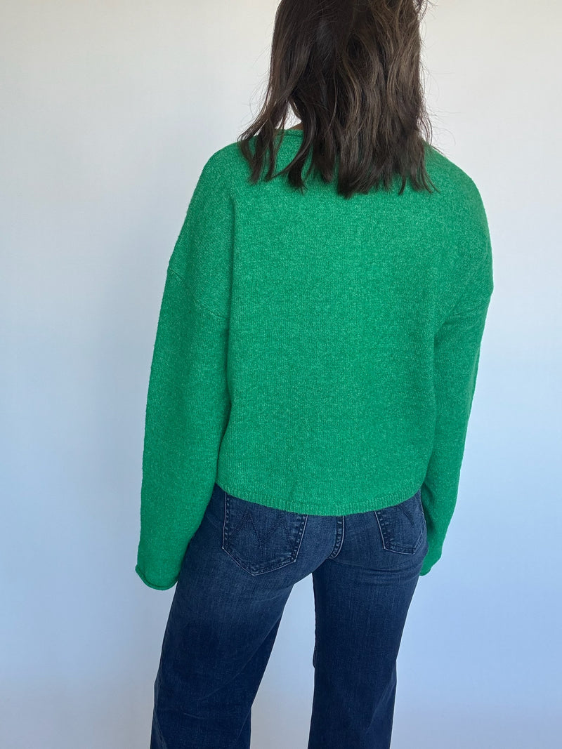 Kelly Green Classic Cardigan