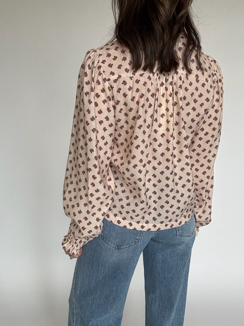 Blush Floral Print Top