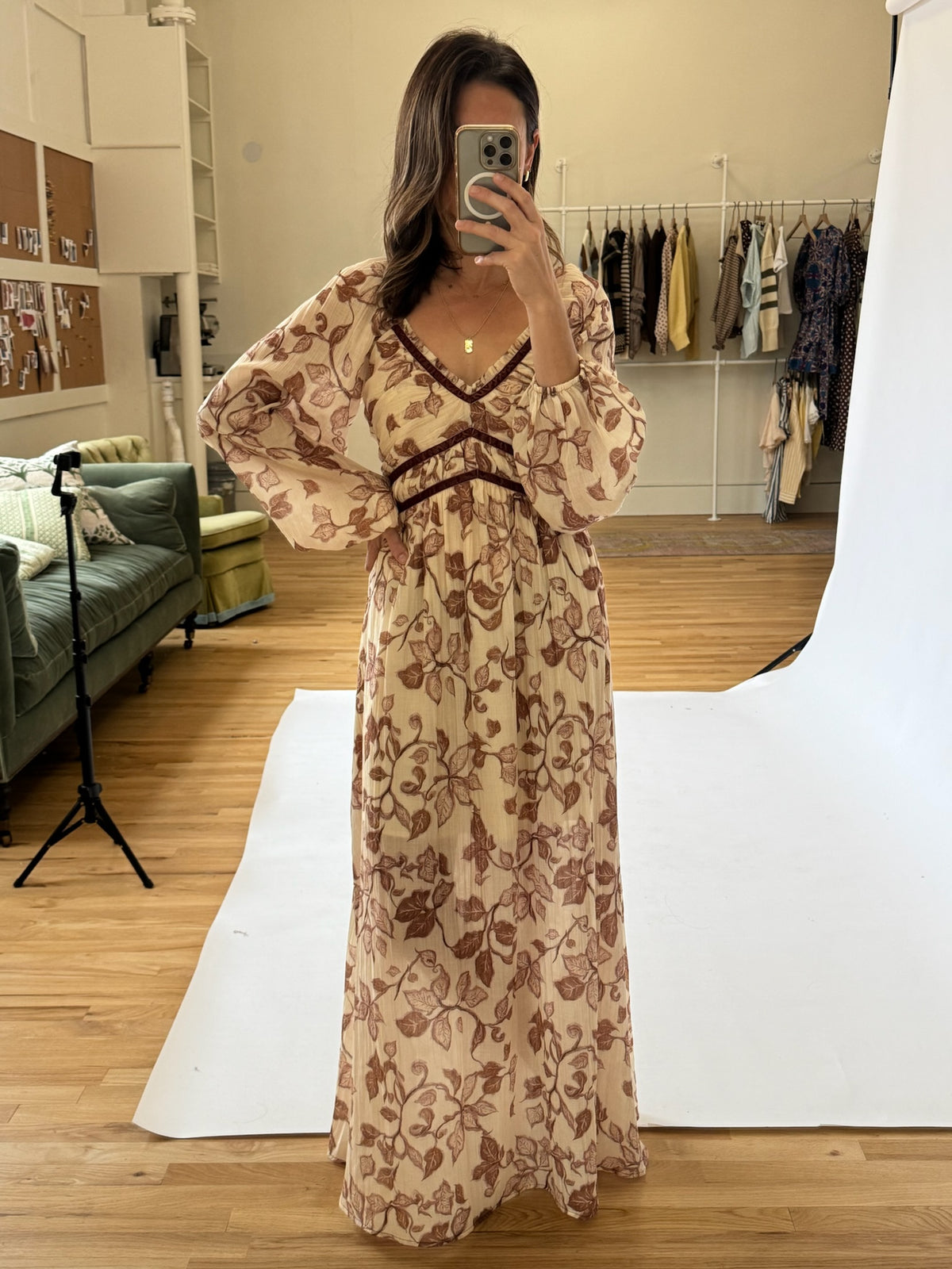 Floral Crepe Maxi Dress