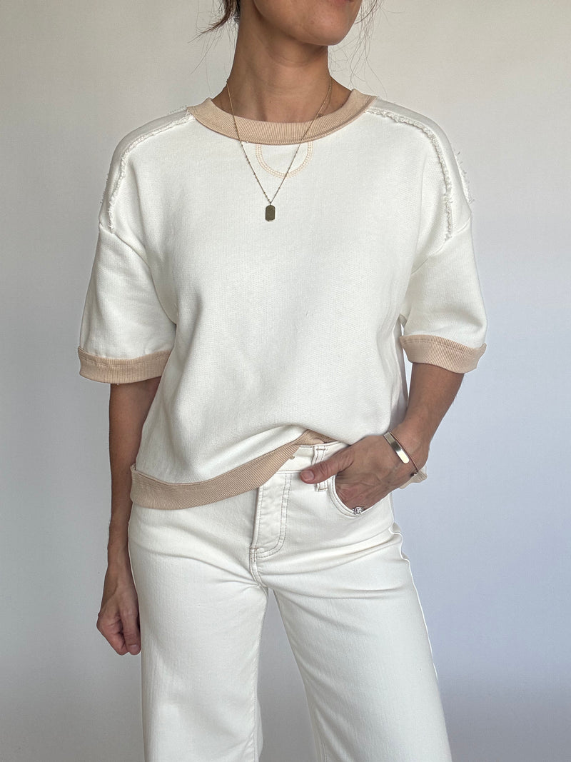 Lanie Contrast Knit Top