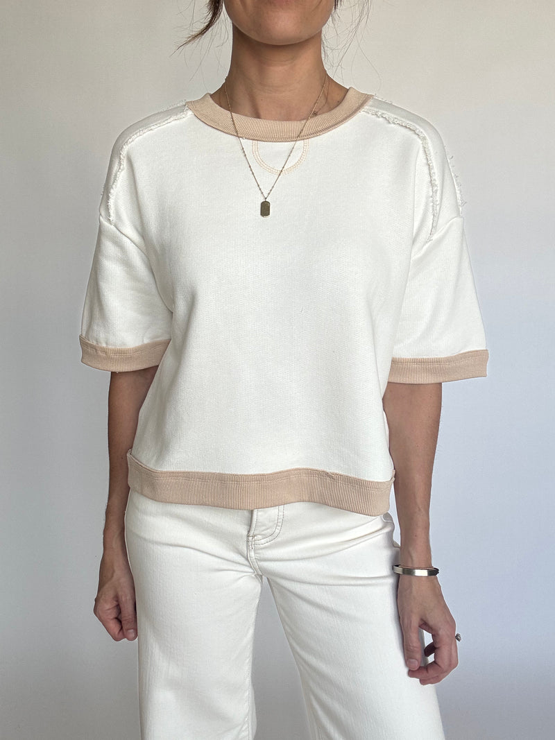 Lanie Contrast Knit Top
