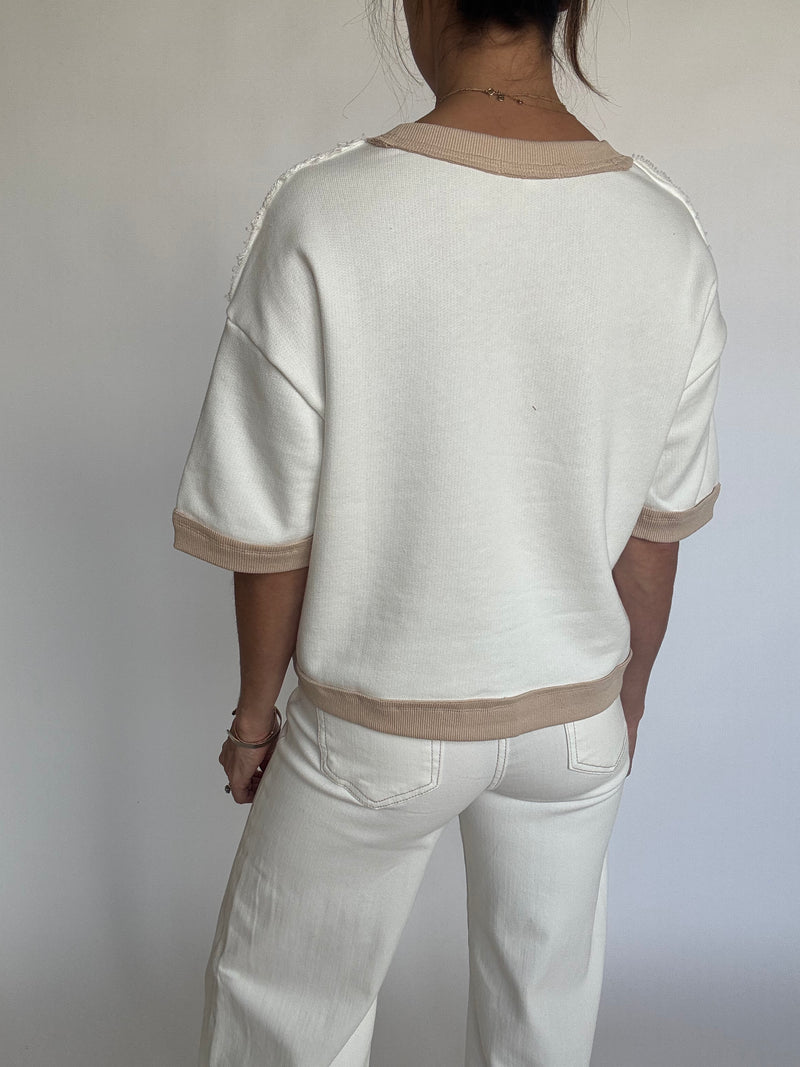 Lanie Contrast Knit Top