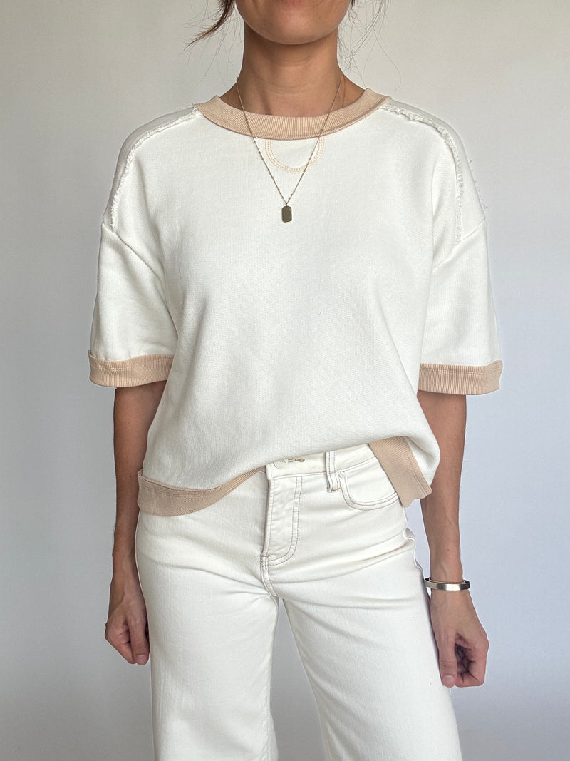 Lanie Contrast Knit Top