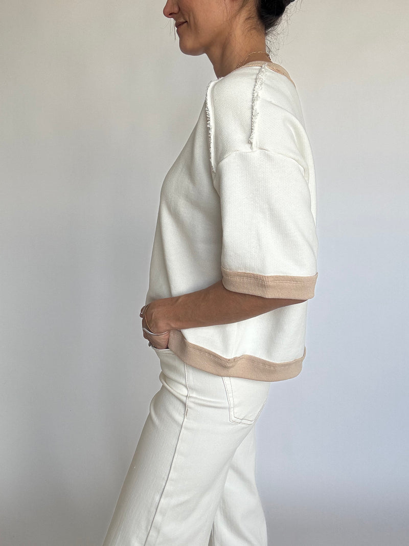 Lanie Contrast Knit Top