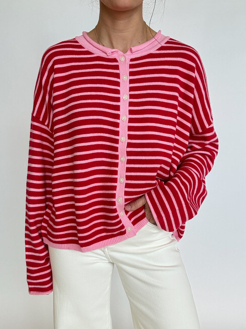 Elise Striped Cardigan