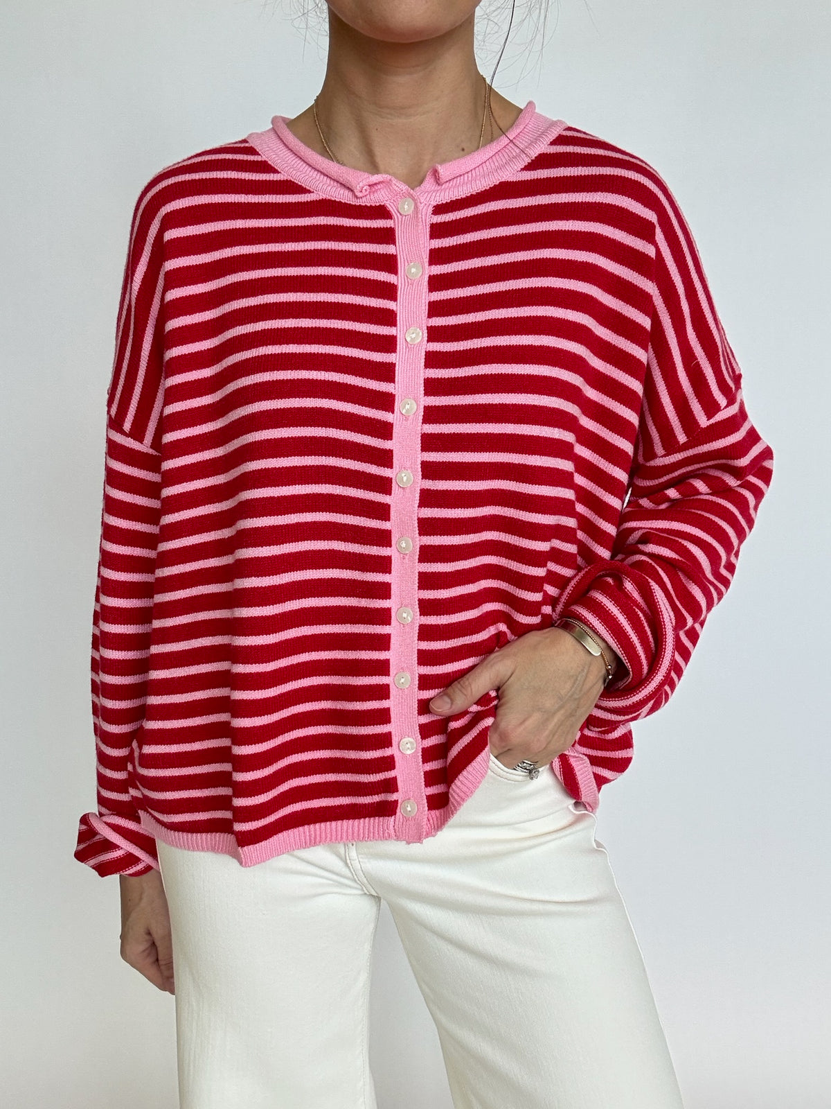 Elise Striped Cardigan