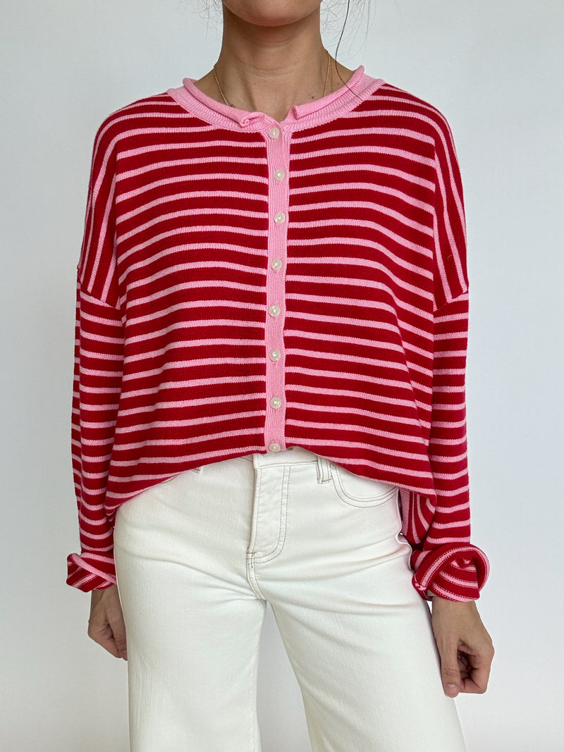 Elise Striped Cardigan