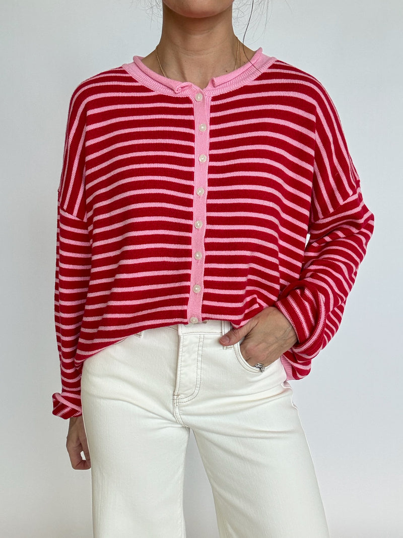 Elise Striped Cardigan