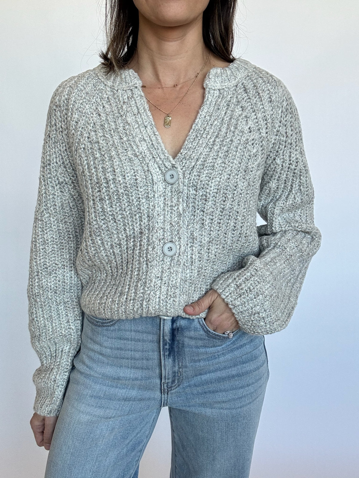Parker Cardigan - Heather Gray