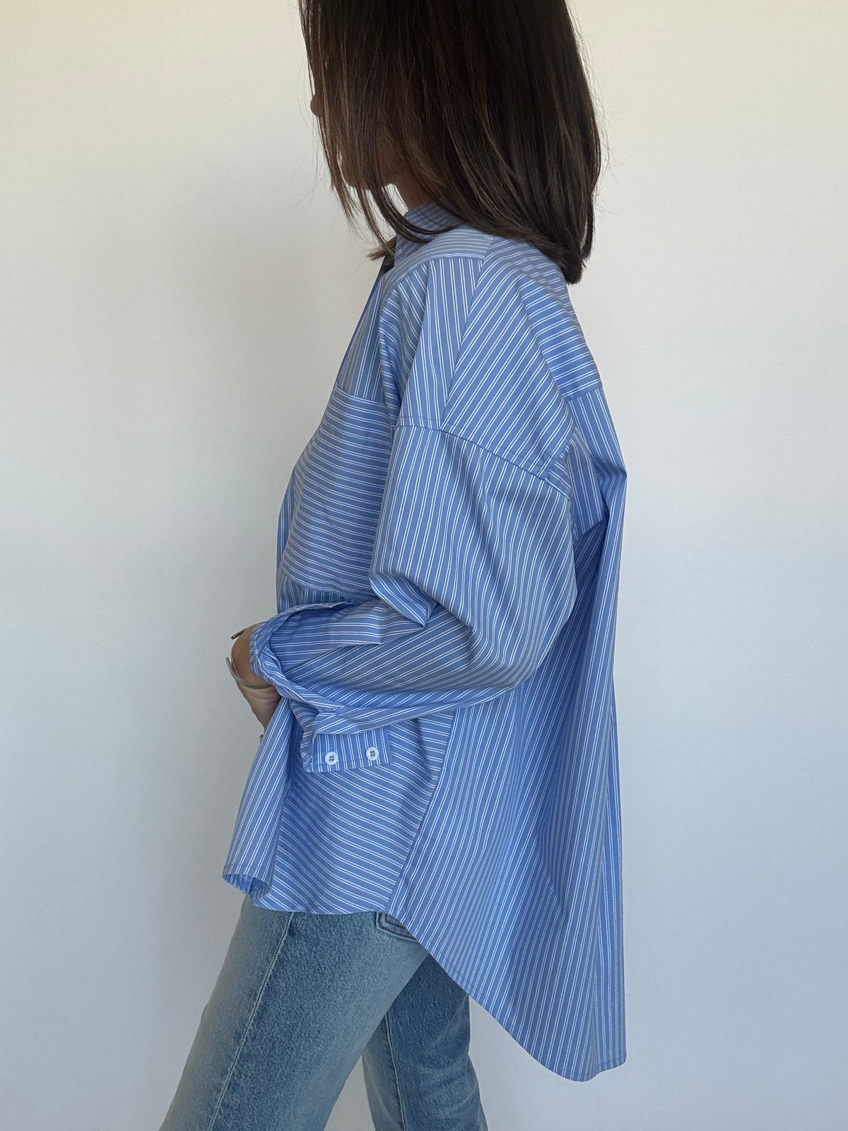 Noah Everyday Button Down - Blue Pinstripe