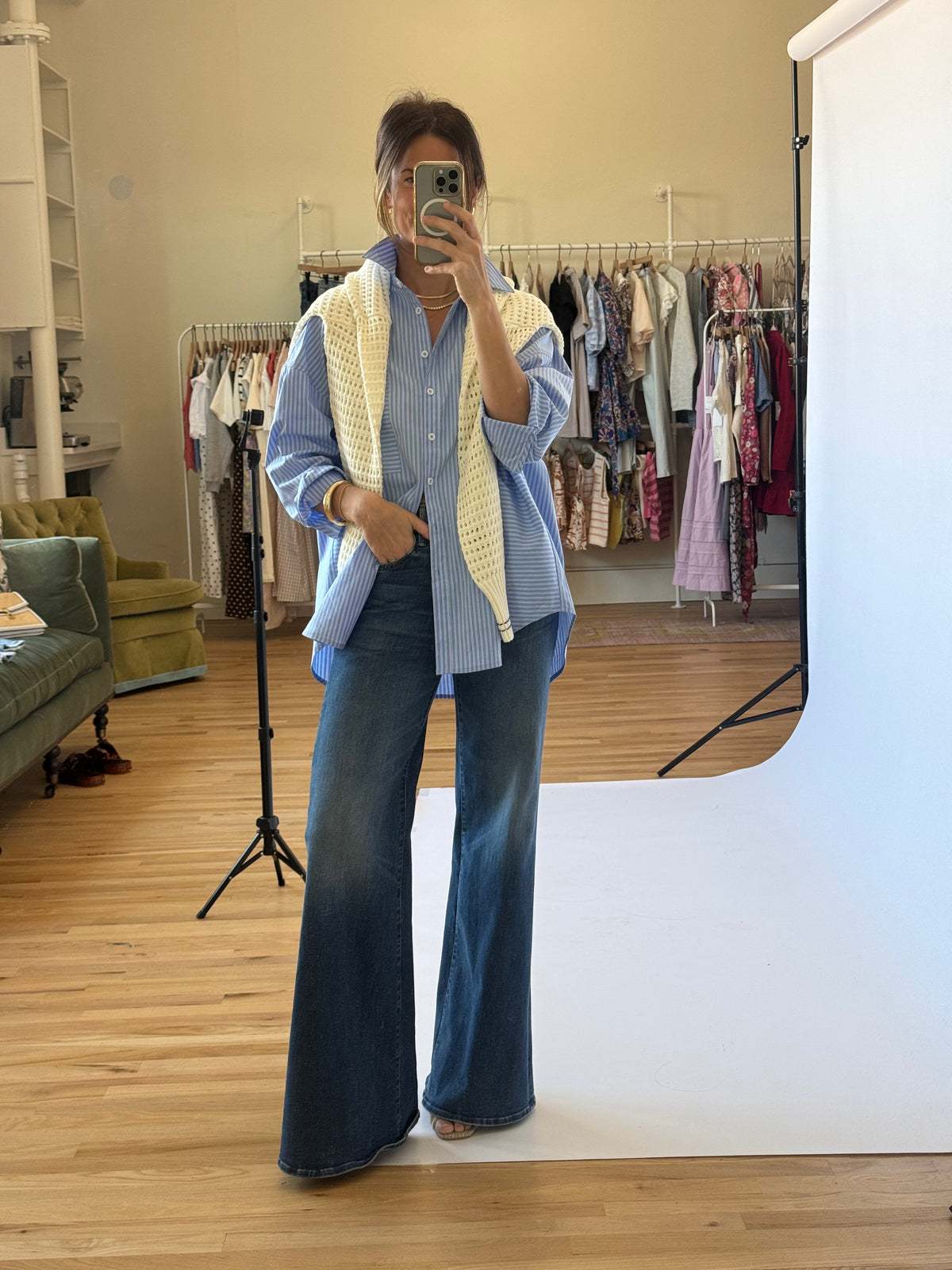 Noah Everyday Button Down - Blue Pinstripe