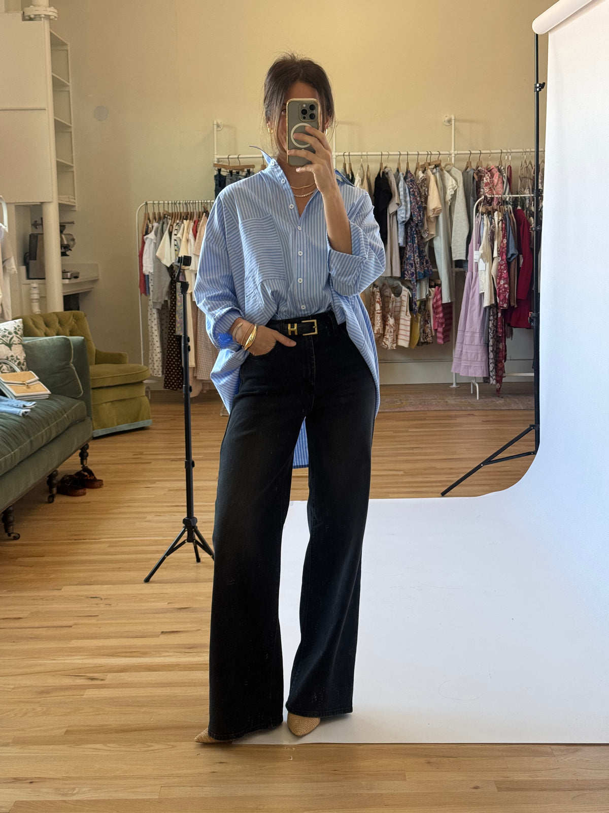 Noah Everyday Button Down - Blue Pinstripe