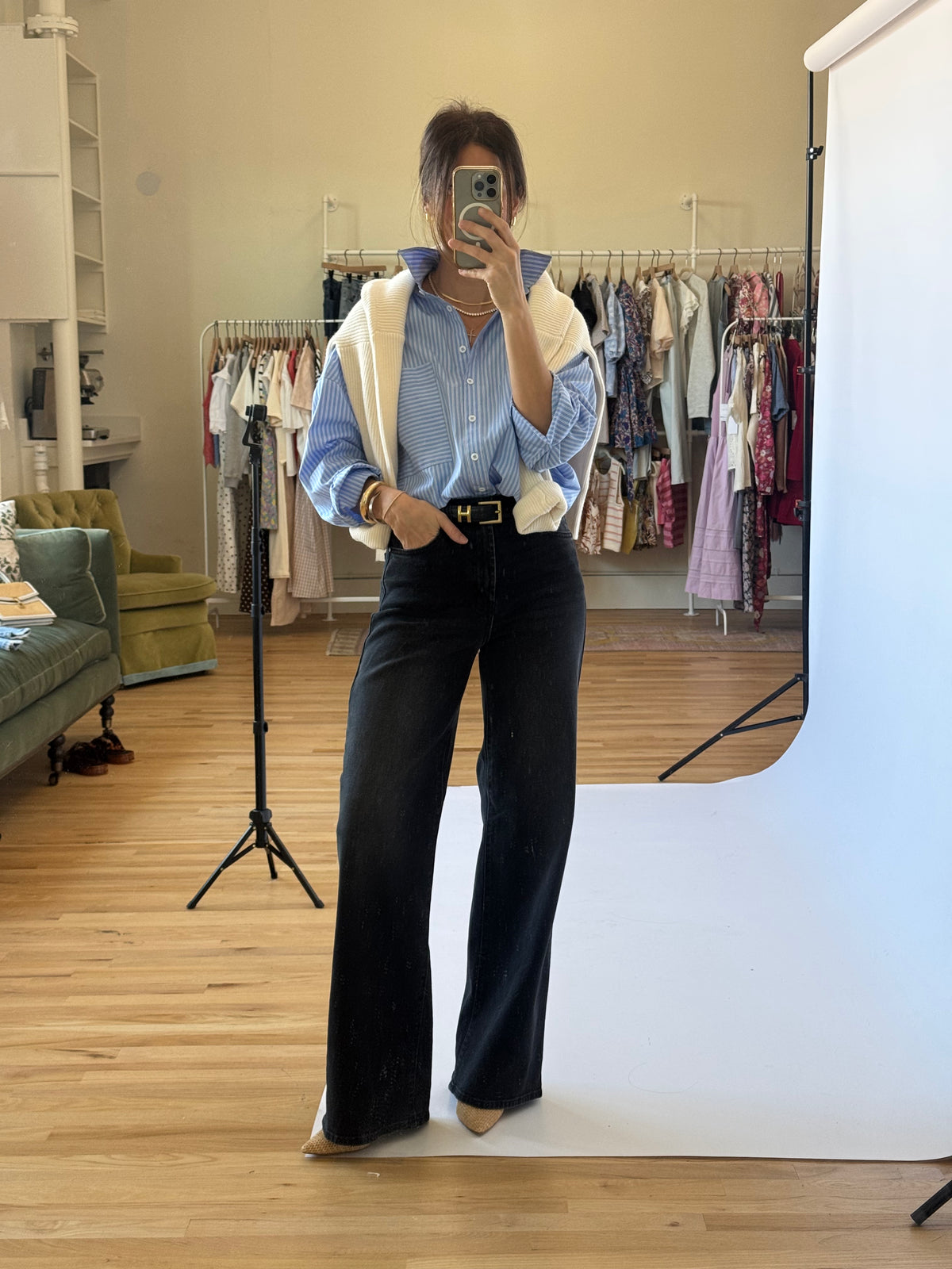 Noah Everyday Button Down - Blue Pinstripe