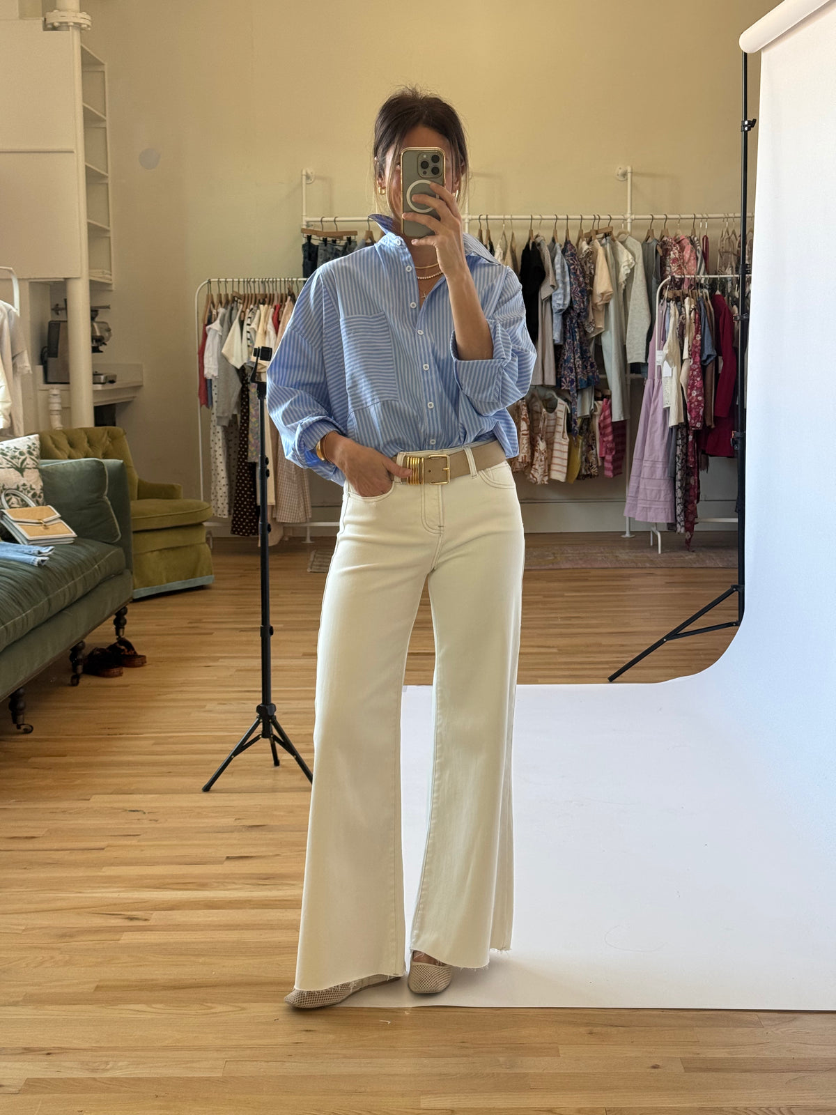 Noah Everyday Button Down - Blue Pinstripe