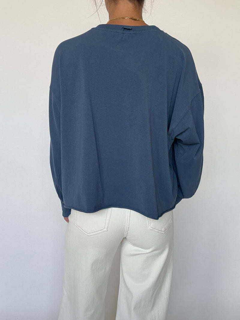Pima Luxe Longsleeve Tee - Ocean