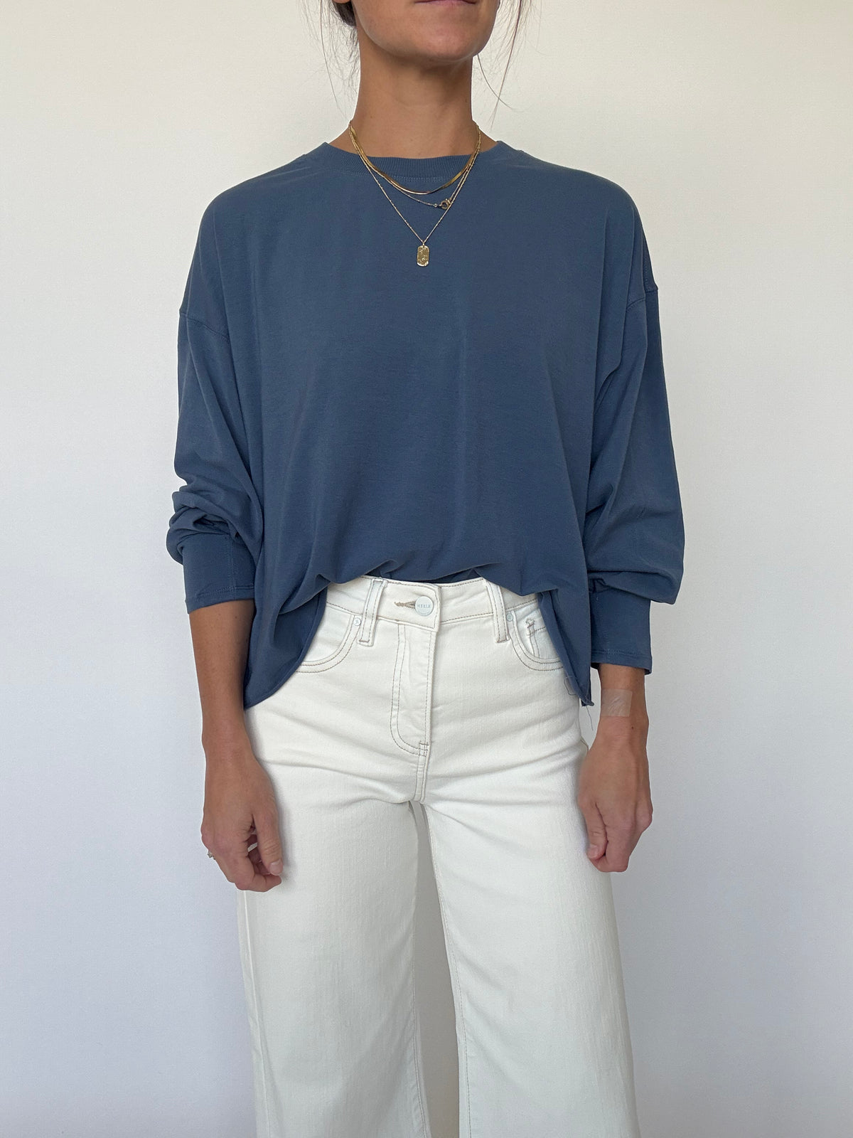 Pima Luxe Longsleeve Tee - Ocean