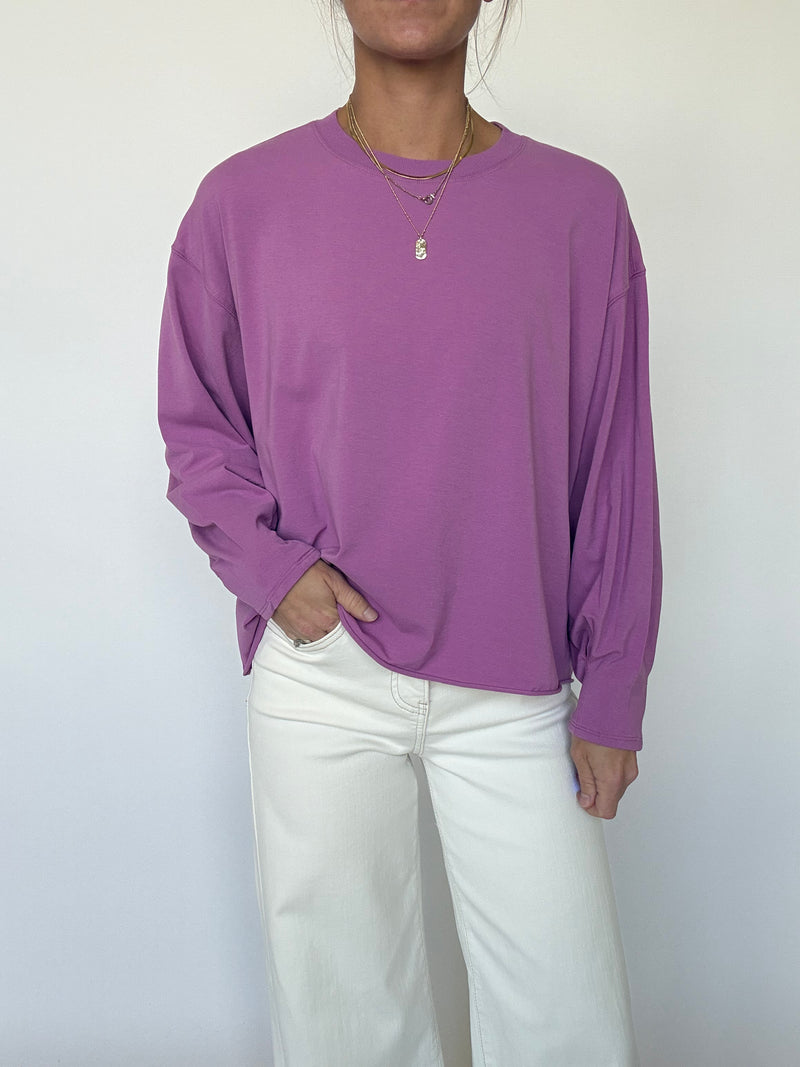 Pima Luxe Longsleeve Tee - Mulberry