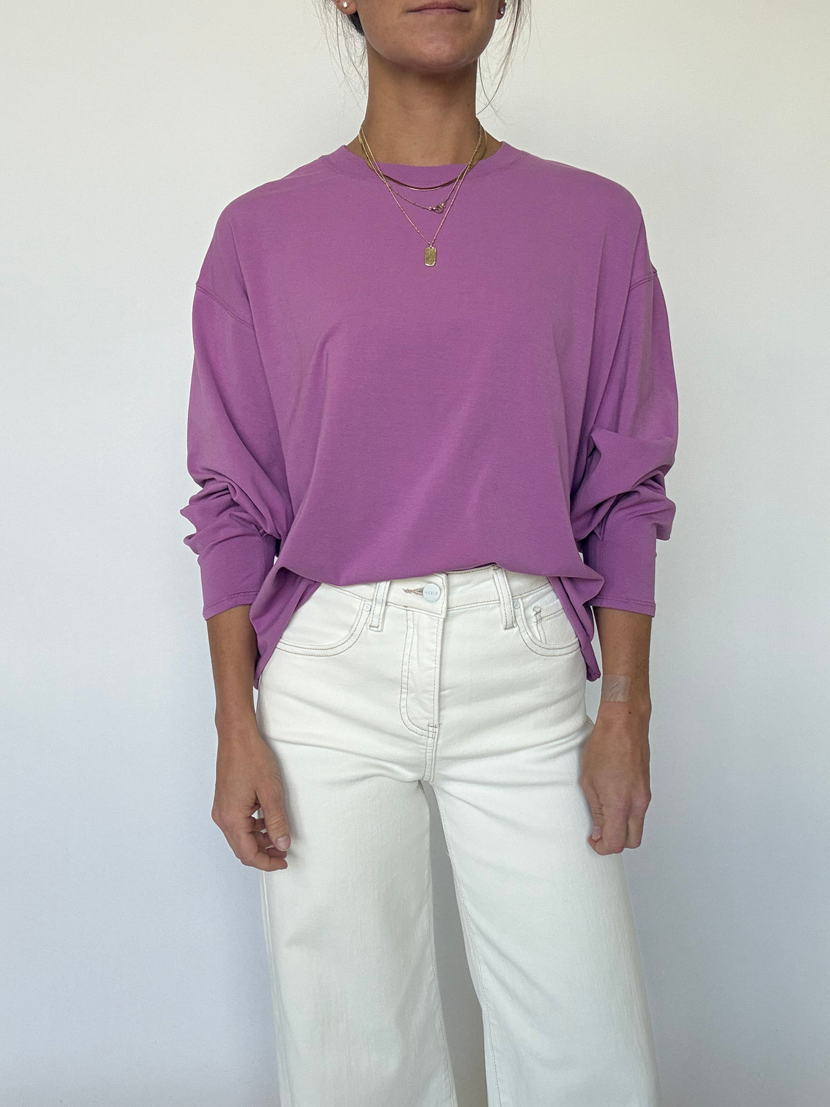 Pima Luxe Longsleeve Tee - Mulberry
