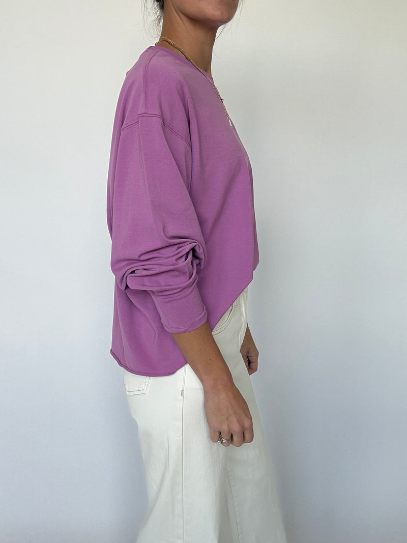 Pima Luxe Longsleeve Tee - Mulberry