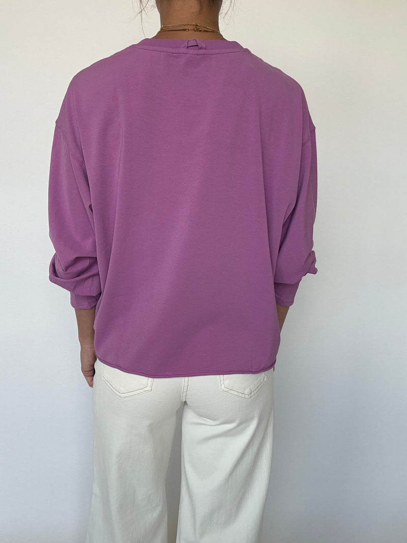 Pima Luxe Longsleeve Tee - Mulberry