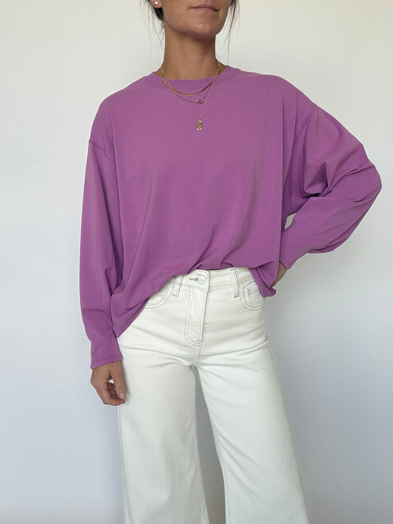 Pima Luxe Longsleeve Tee - Mulberry
