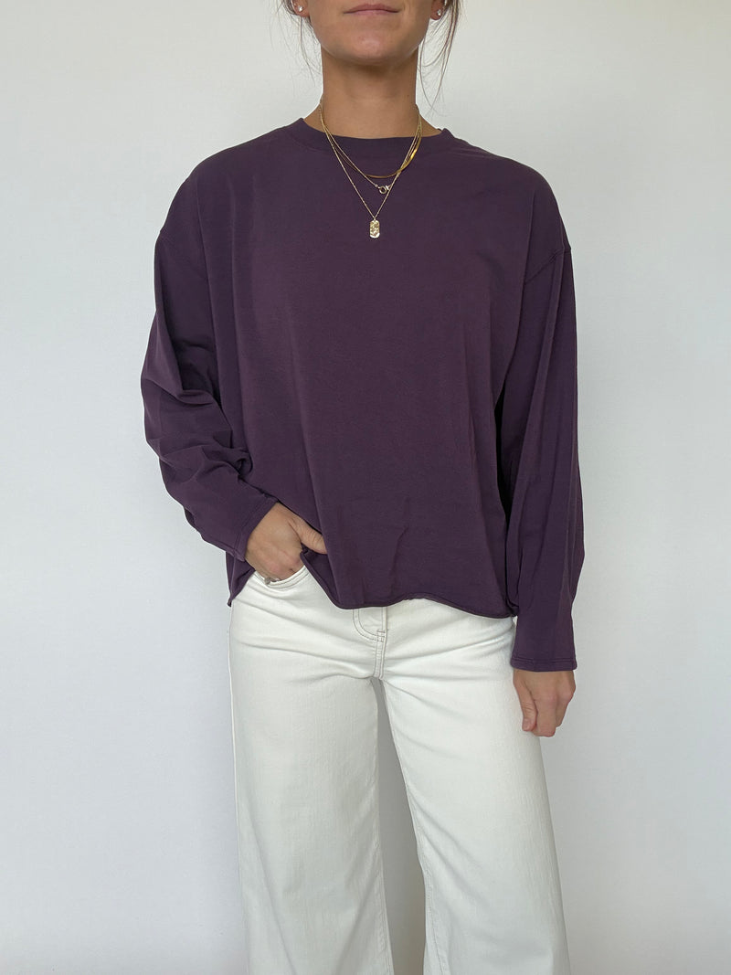 Pima Luxe Longsleeve Tee - Purple Iris