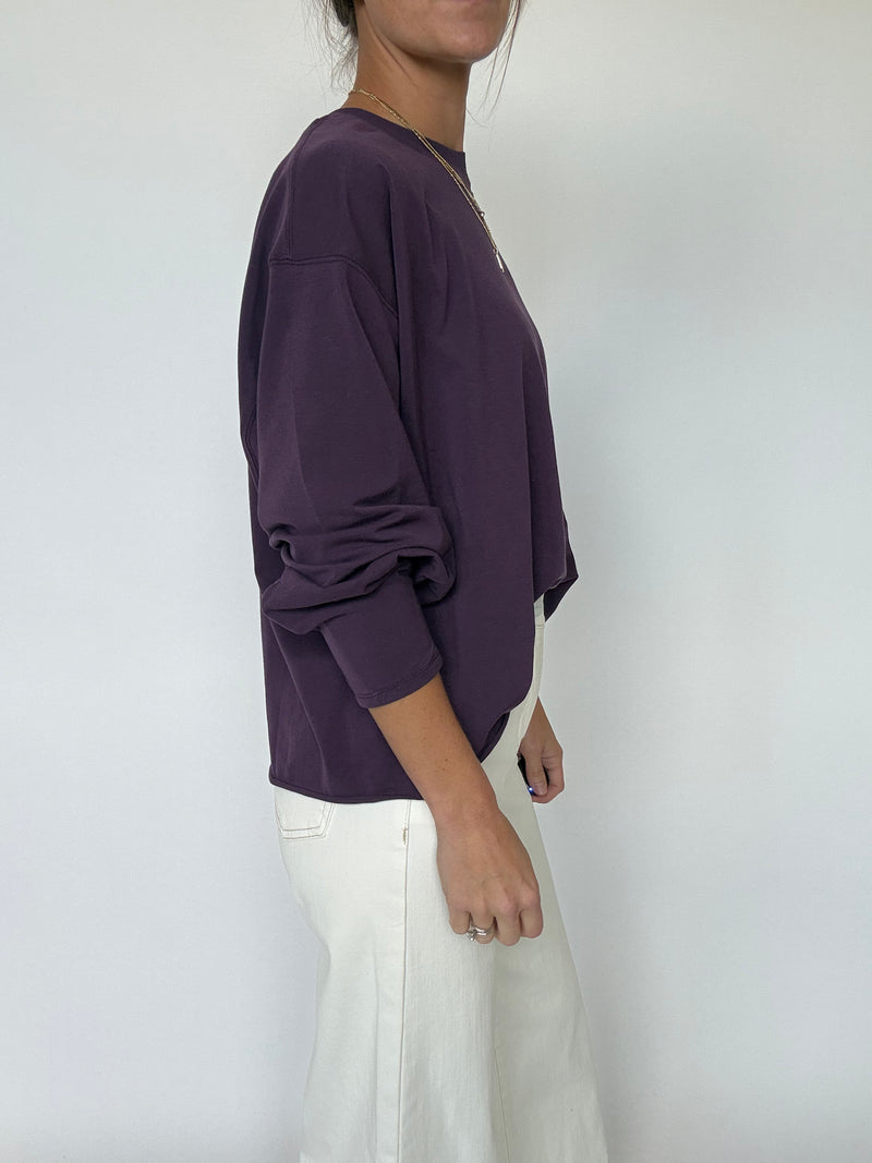 Pima Luxe Longsleeve Tee - Purple Iris