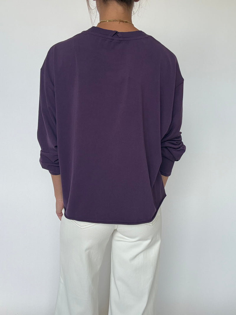 Pima Luxe Longsleeve Tee - Purple Iris
