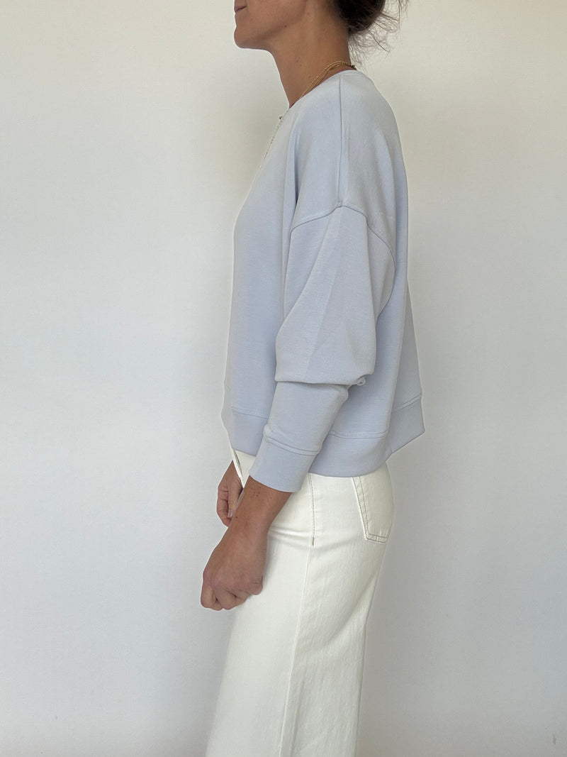 Carmen Pullover Sweatshirt - Light Blue