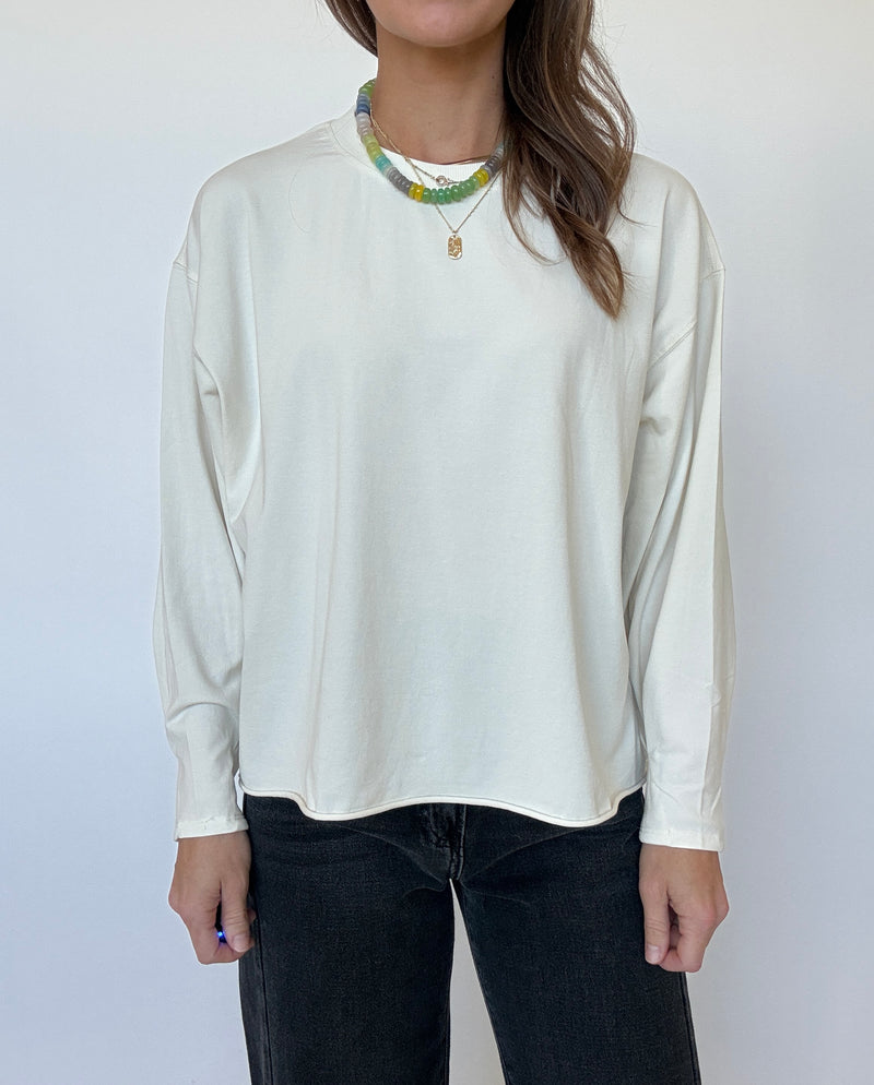 Pima Luxe Longsleeve Tee - Vanilla