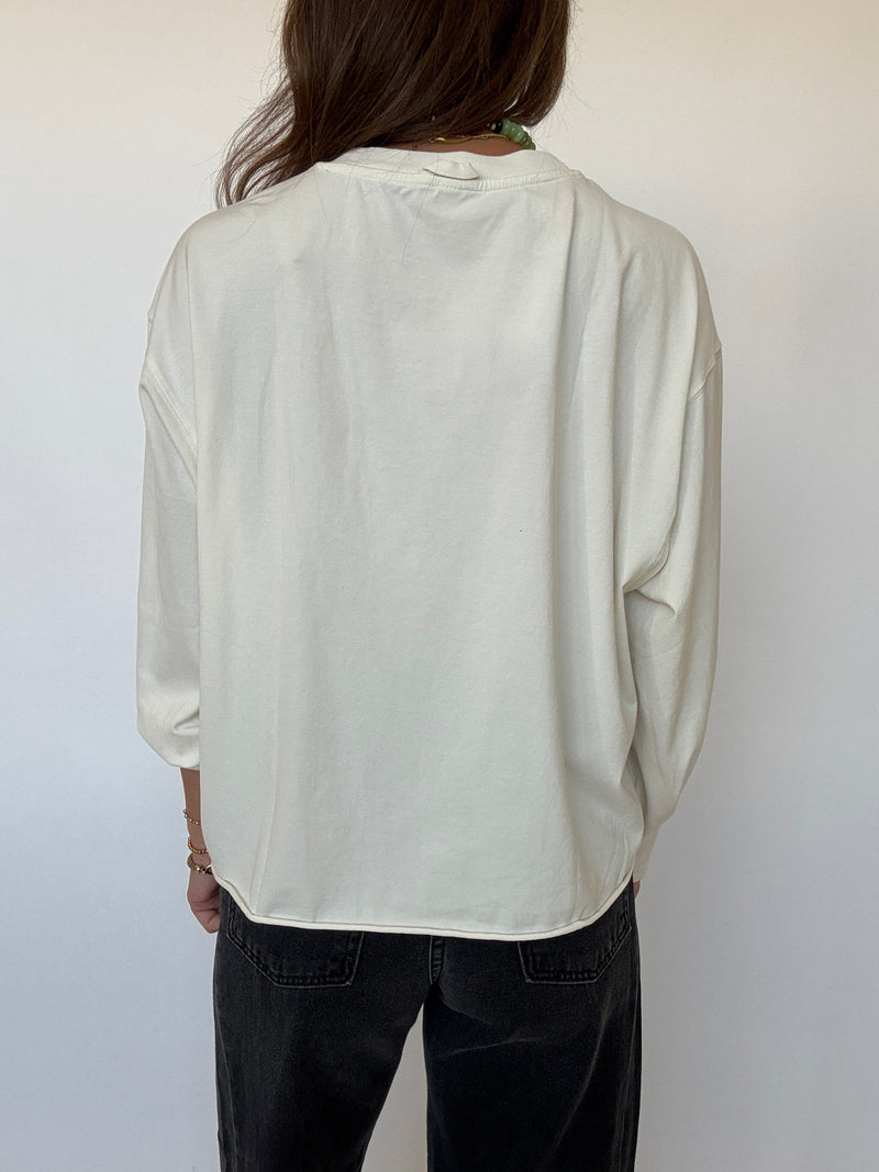 Pima Luxe Longsleeve Tee - Vanilla
