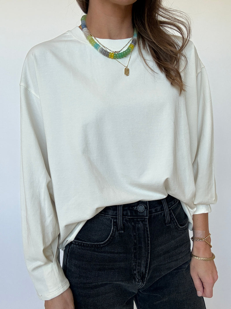 Pima Luxe Longsleeve Tee - Vanilla