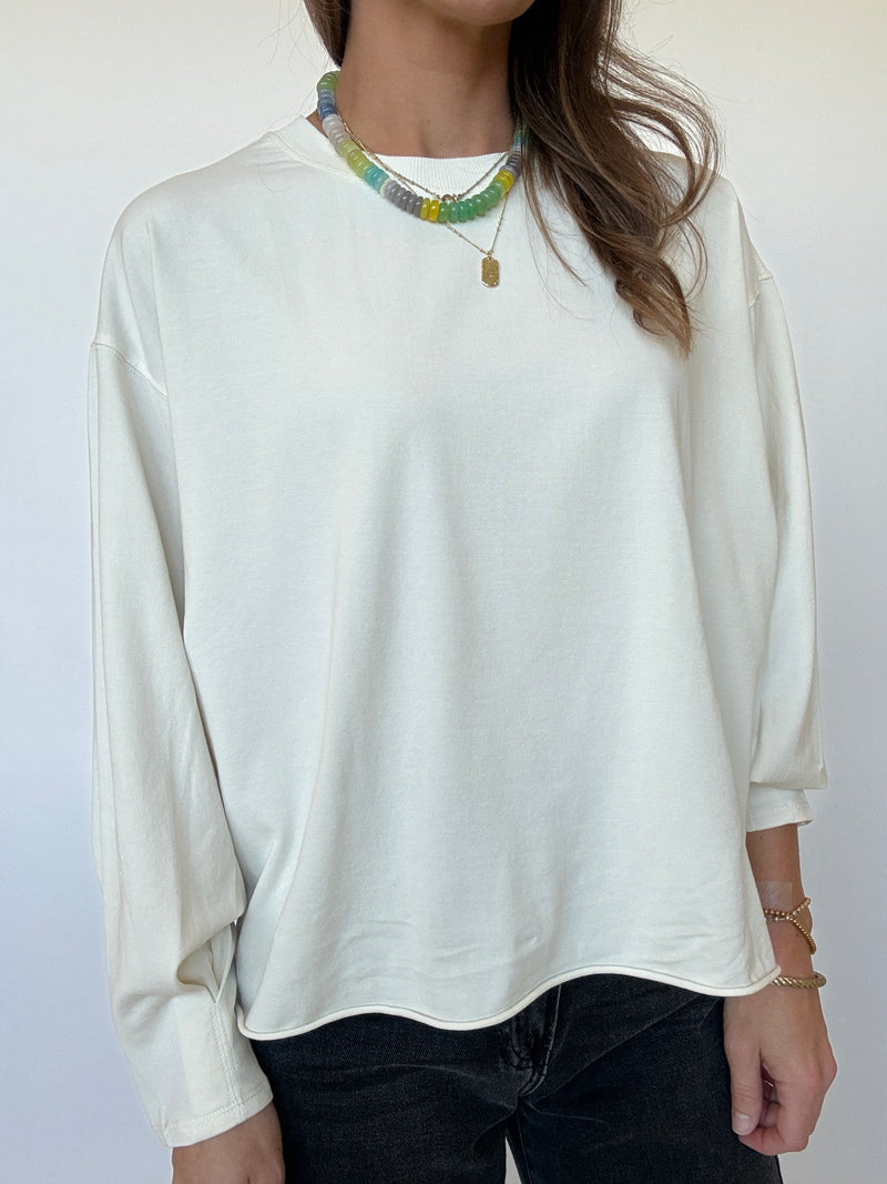 Pima Luxe Longsleeve Tee - Vanilla