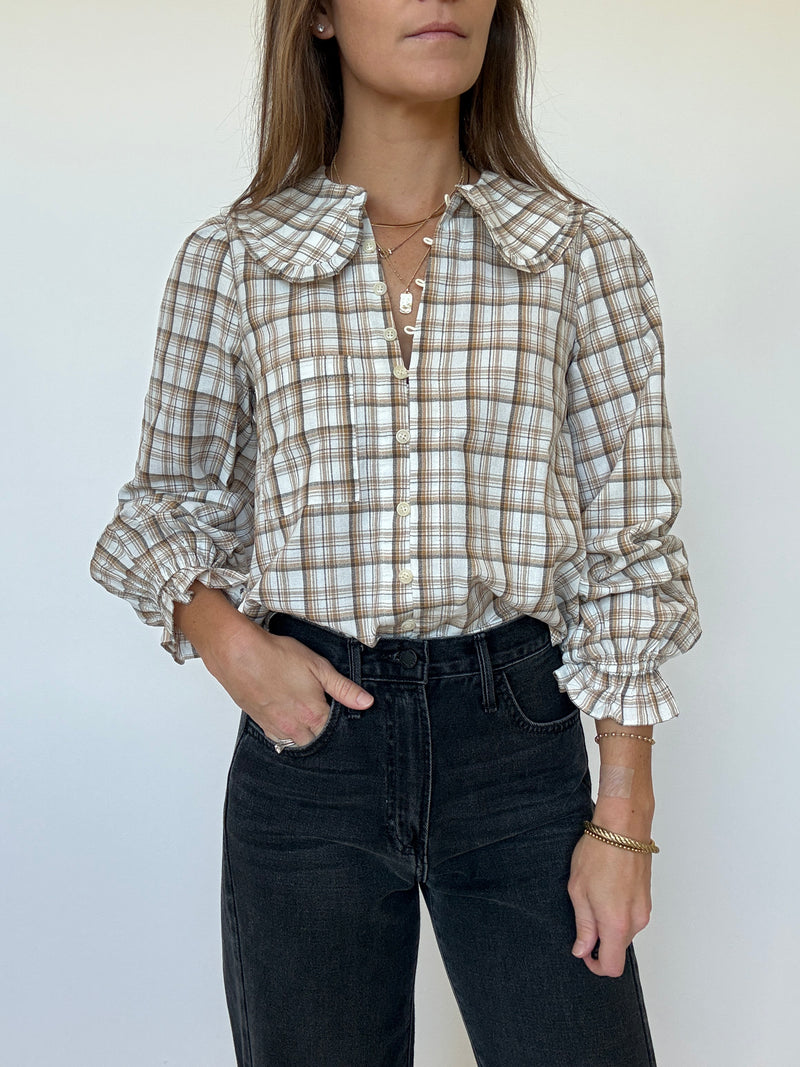Hattie Plaid Blouse