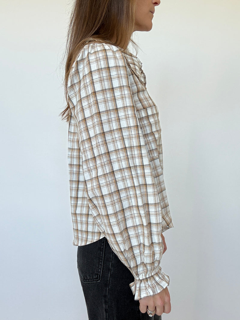 Hattie Plaid Blouse