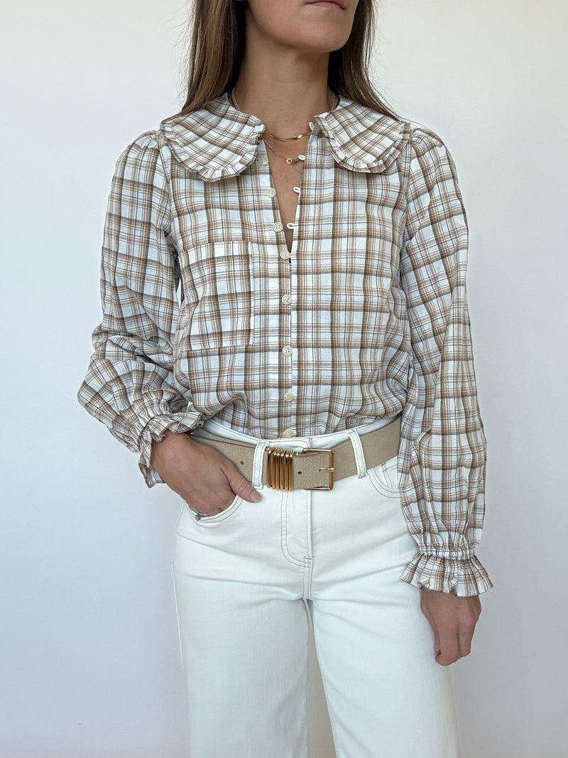 Hattie Plaid Blouse