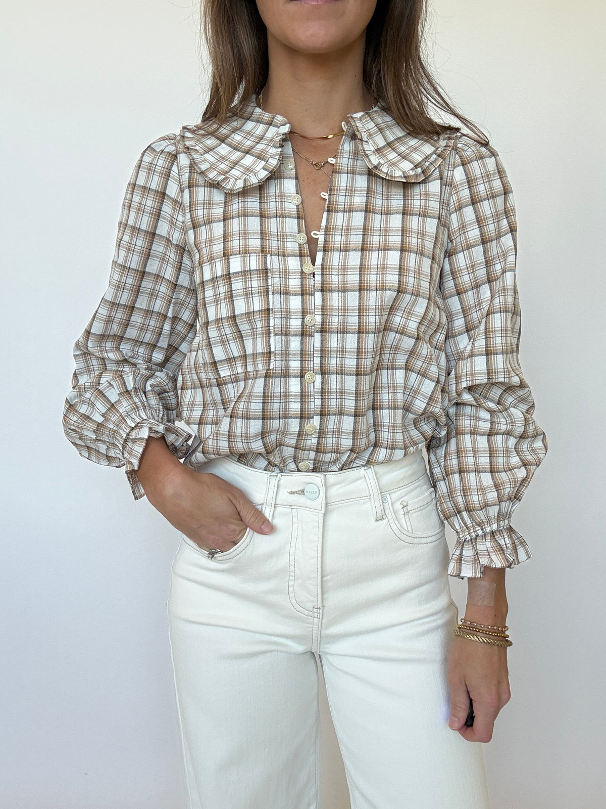 Hattie Plaid Blouse