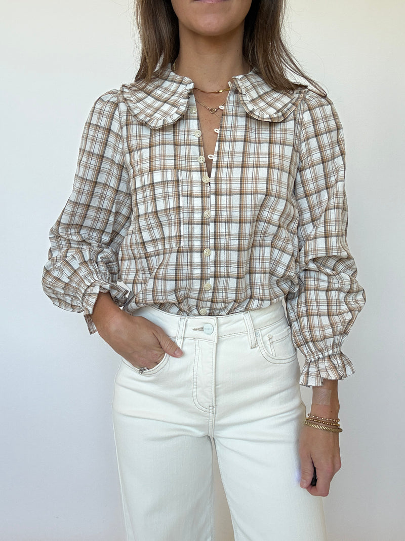 Hattie Plaid Blouse