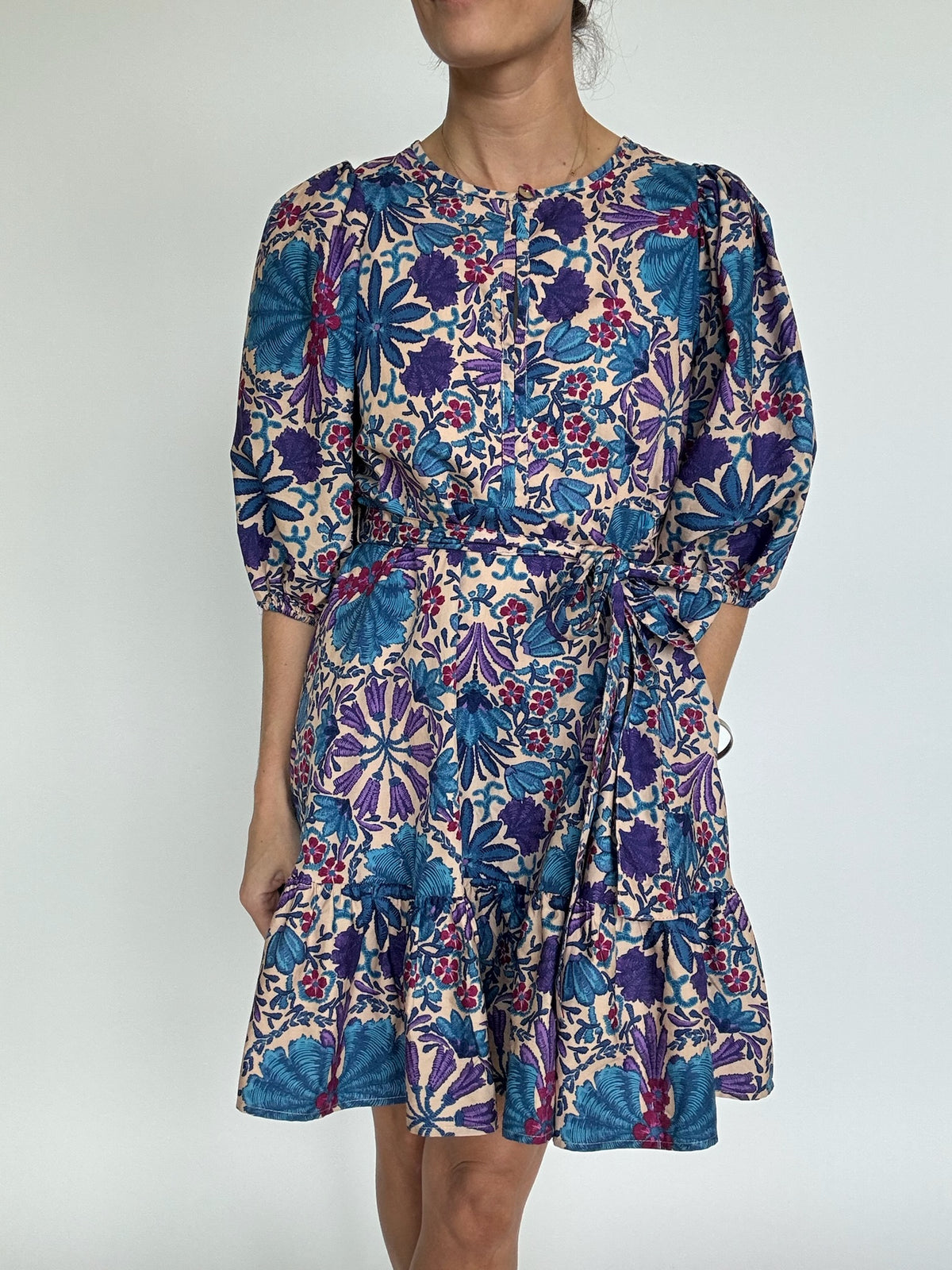 teddy mini dress O'Neill Women's Saltwater Solids Teddy Mini Cover-Up Dress in Vanilla, Size 2XL, Viscose