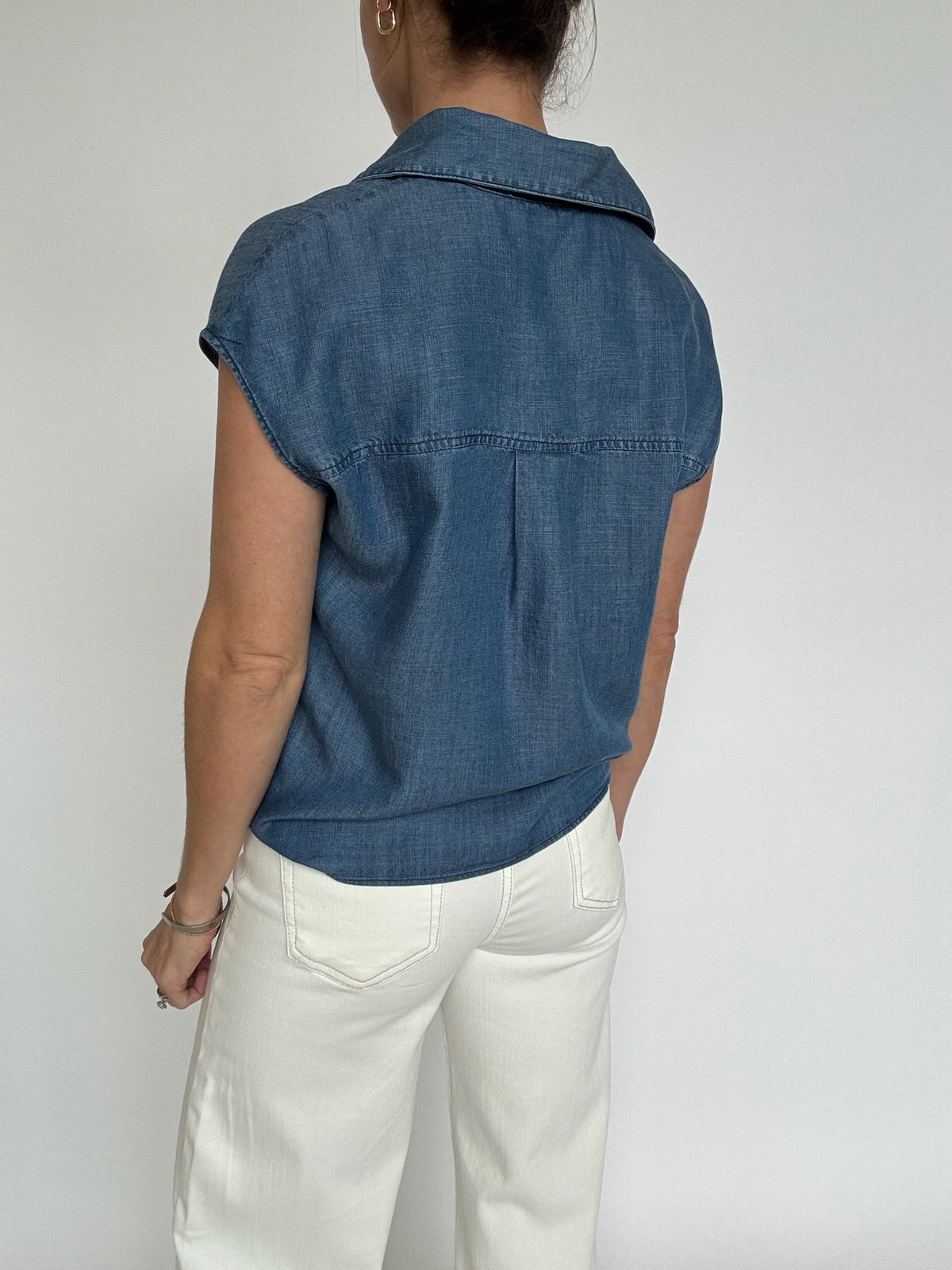 Sabrina Chambray Top