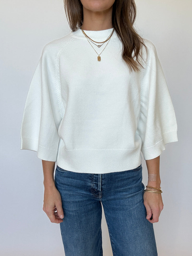 Hazen Wide Sleeve Sweater - Cream