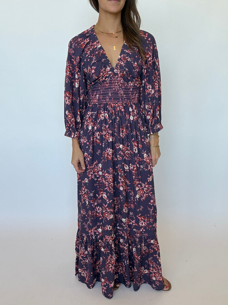 Plum Floral Maxi Dress