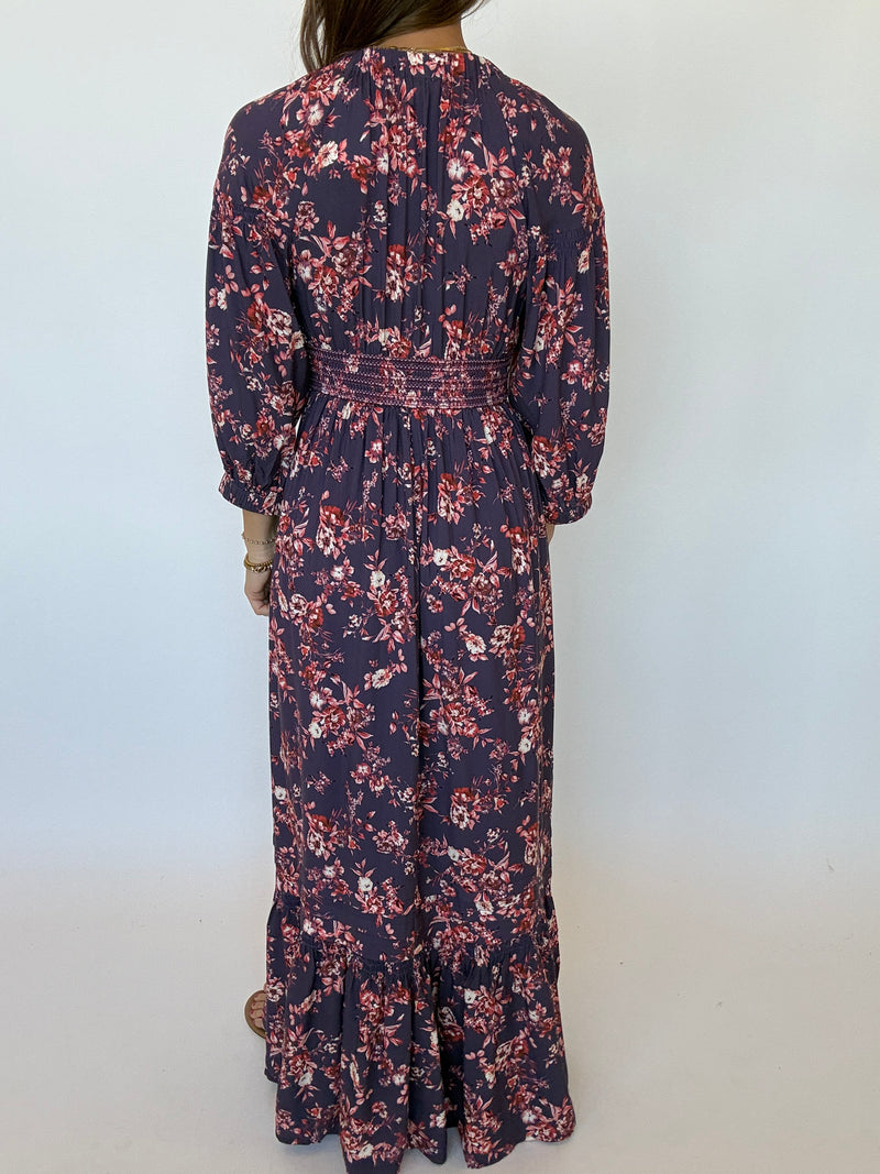 Plum Floral Maxi Dress