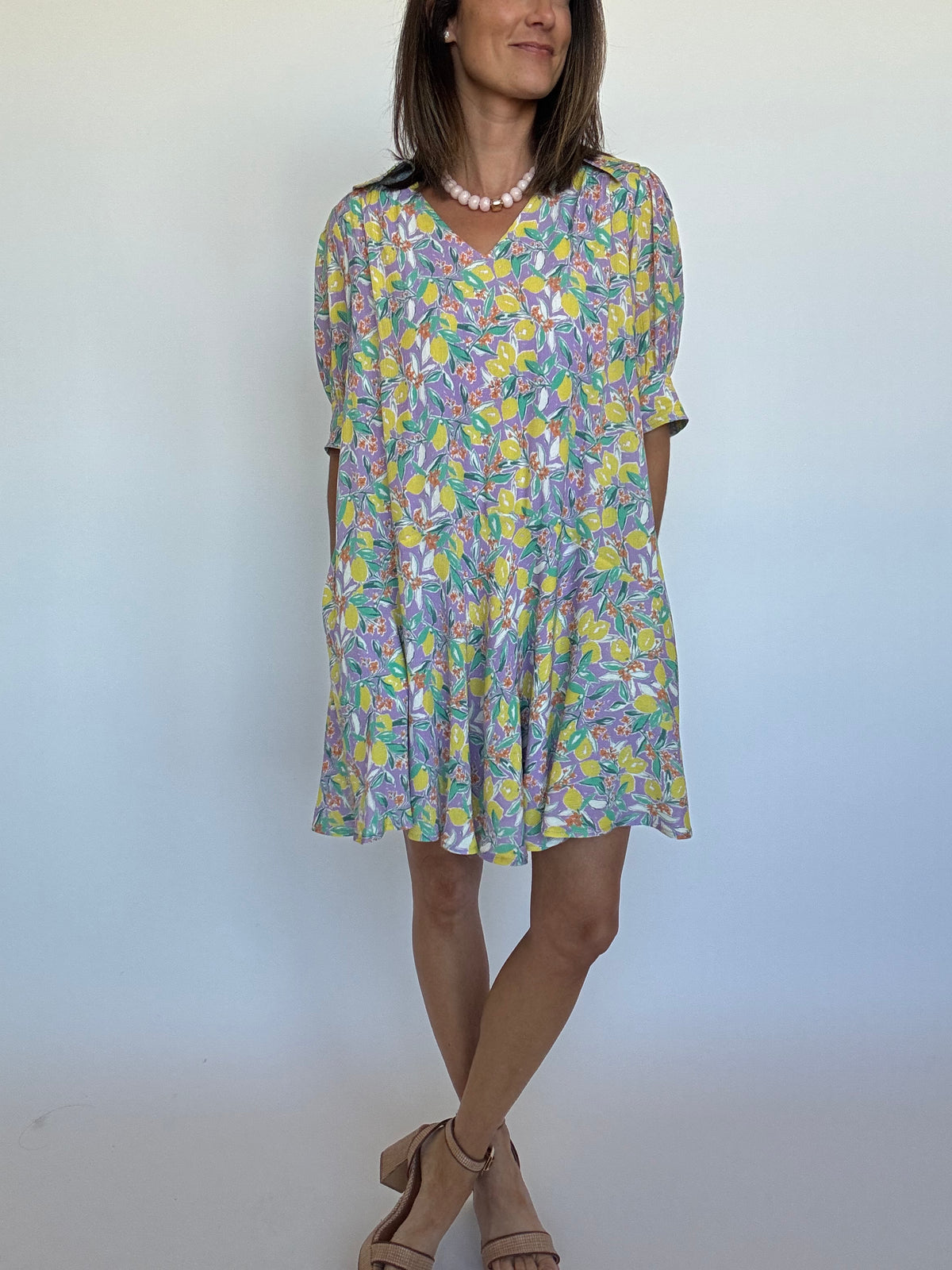 Citron Flowy Sundress