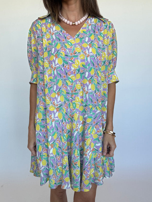 Citron Flowy Sundress