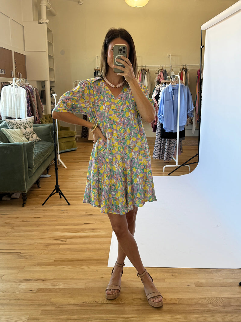 Citron Flowy Sundress
