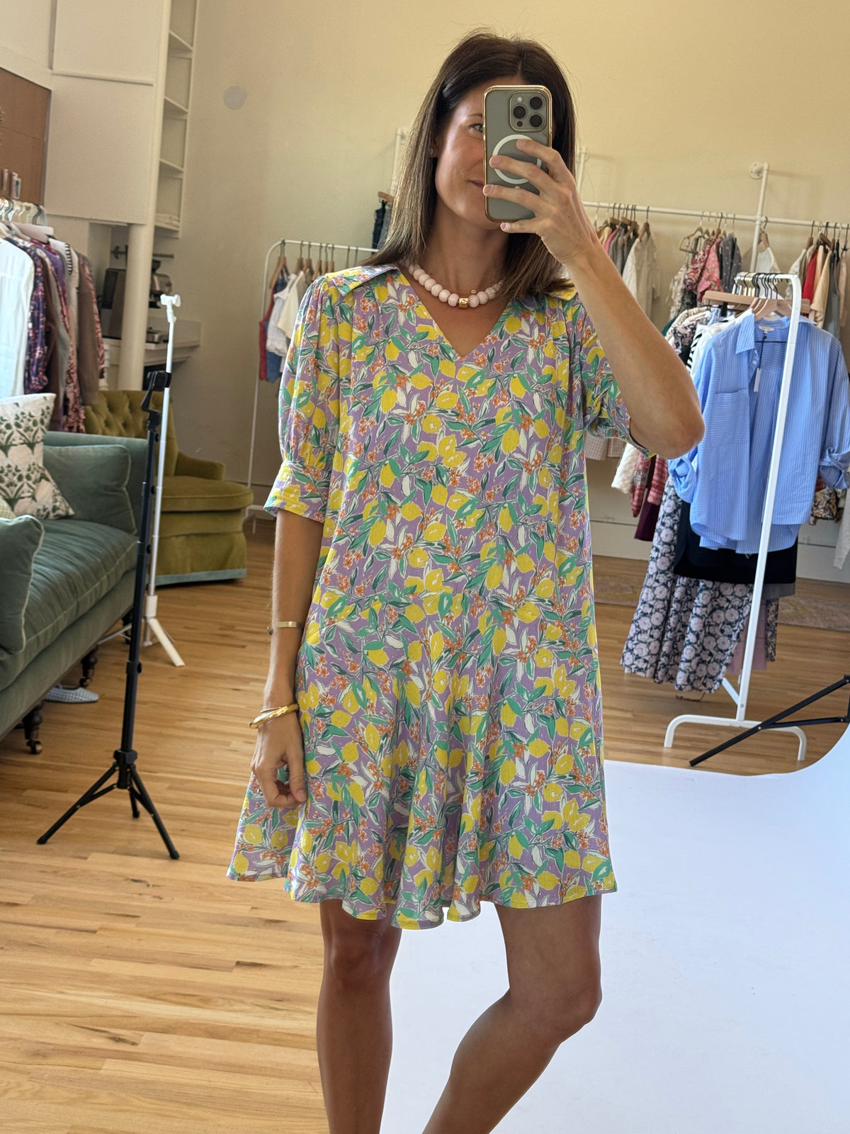 Citron Flowy Sundress